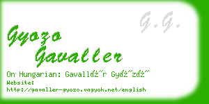 gyozo gavaller business card